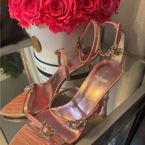 Sophia Webster Coral Embellished Heels - Picture 2 of 7